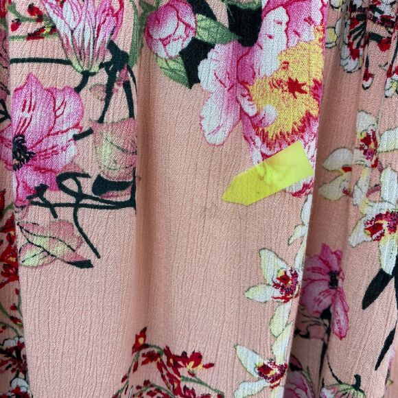 Umgee Pink Floral Dress Small Baby Doll Fairy Whimsy Goth Boho Peasant Milkmaid - Picture 6 of 13